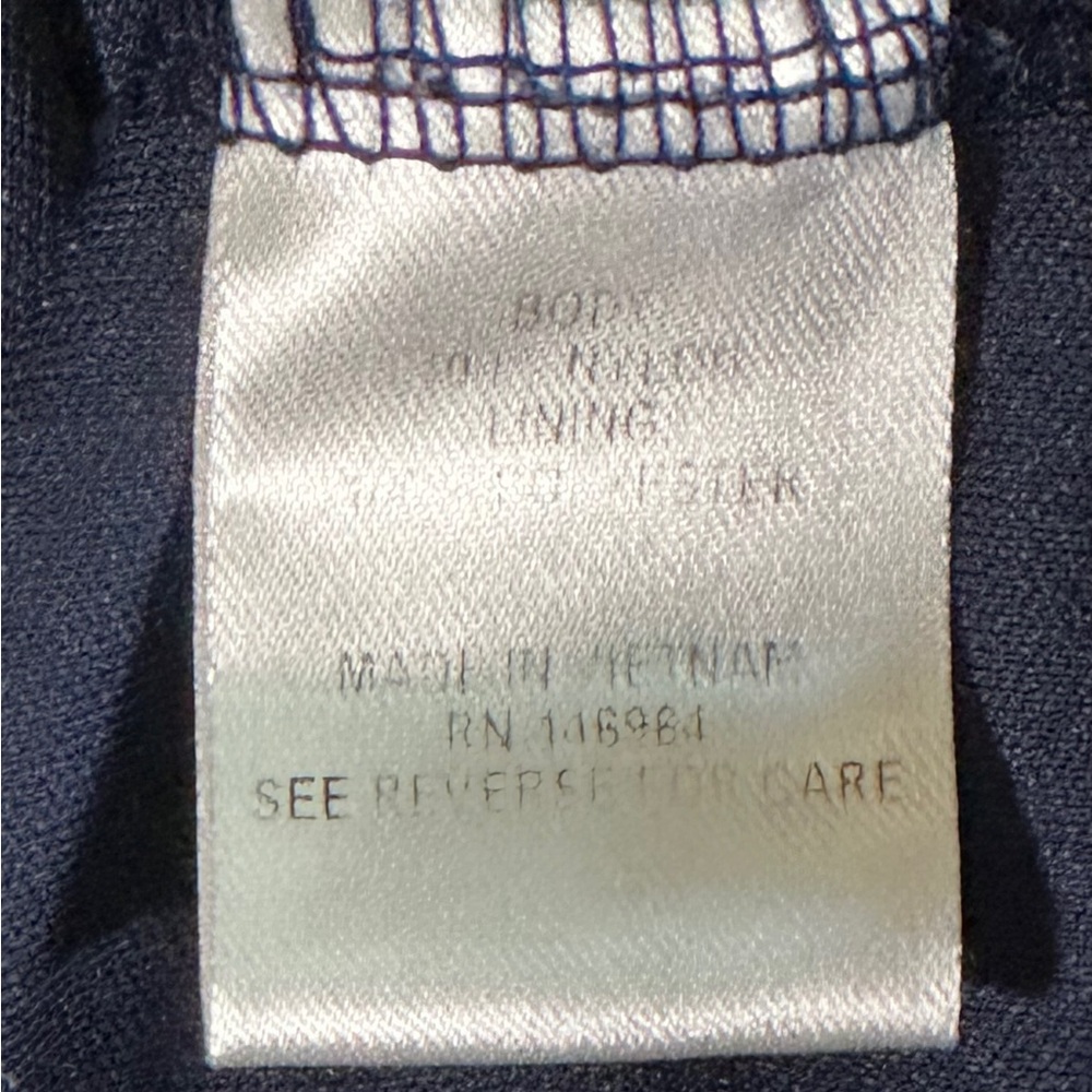 Robbie Bee Embroidered Dress Navy Floral Mesh Lined Popover Bohemian‎ Sz PL - Picture 6 of 9